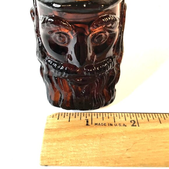 AVON 1973 Brown Glass Pipe Decanter Bottle Soldier Civil War Barware EMPTY DAD - Picture 6 of 8